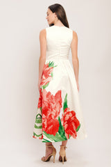 ROMANCE EDIT IVORY MIDI DRESS
