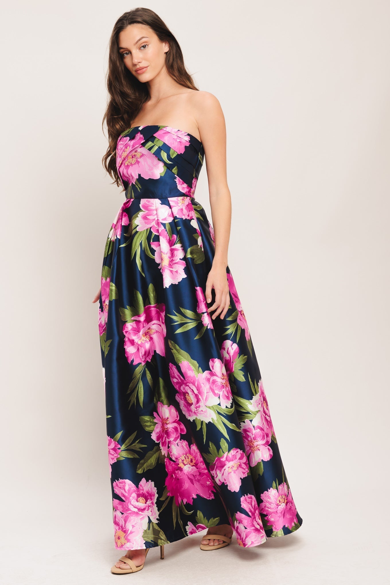 LUNA FLORA NAVY MAXI DRESS - FINAL SALE