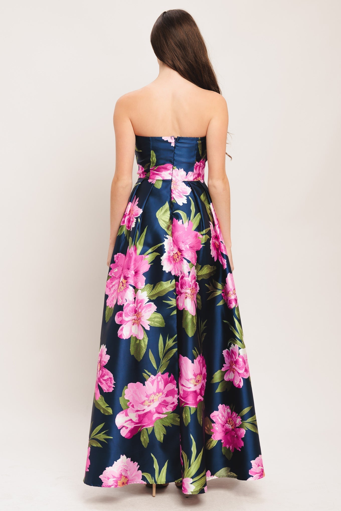 LUNA FLORA NAVY MAXI DRESS - FINAL SALE