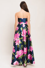 LUNA FLORA NAVY MAXI DRESS - FINAL SALE