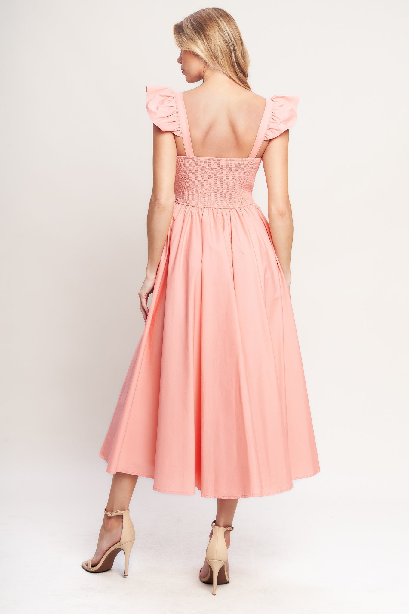 BLUSHED WITH LOVE DUSTY PINK MIDI DRESS - FINAL SALE