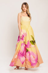 DREAMY OMBRE LIGHT YELLOW MAXI DRESS - FINAL SALE