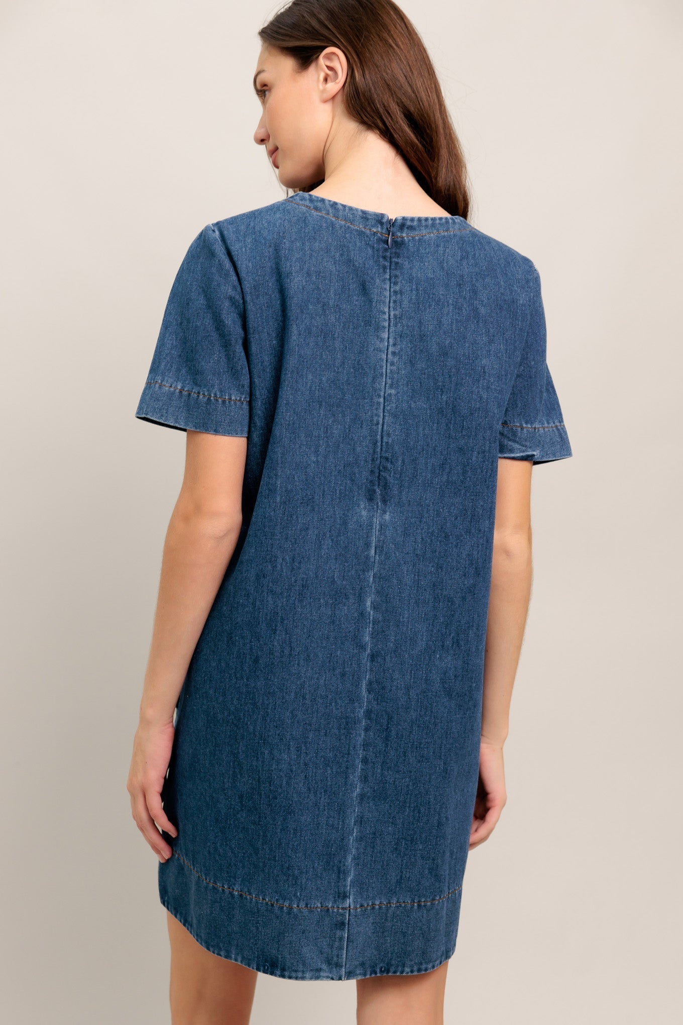 SIMPLY PUT TOGETHER DENIM MINI DRESS - FINAL SALE