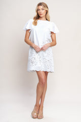 ALL THE RIGHT REASONS WHITE EYELET DRESS