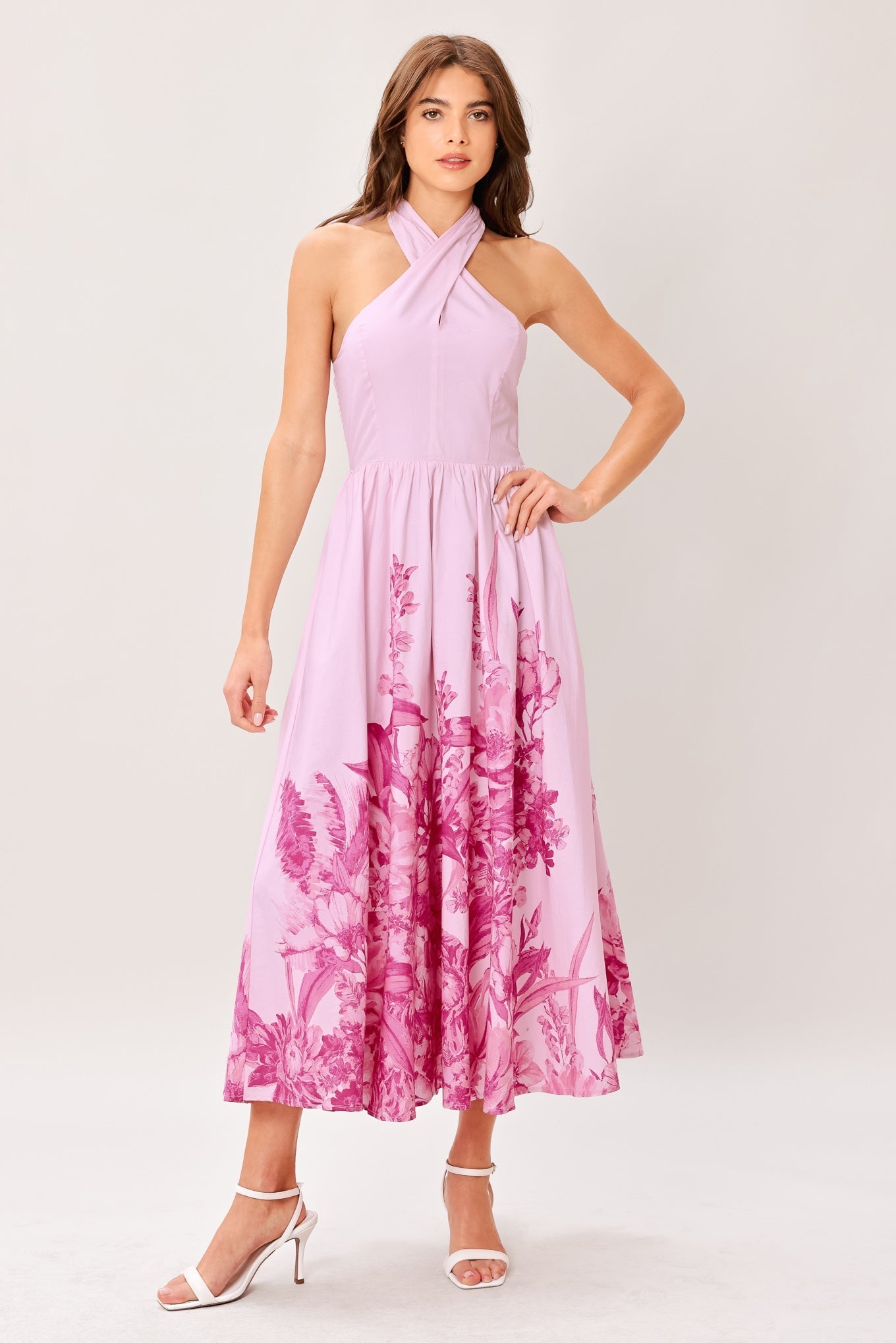 ROSELIGHT DREAM LIGHT PINK MIDI DRESS - FINAL SALE
