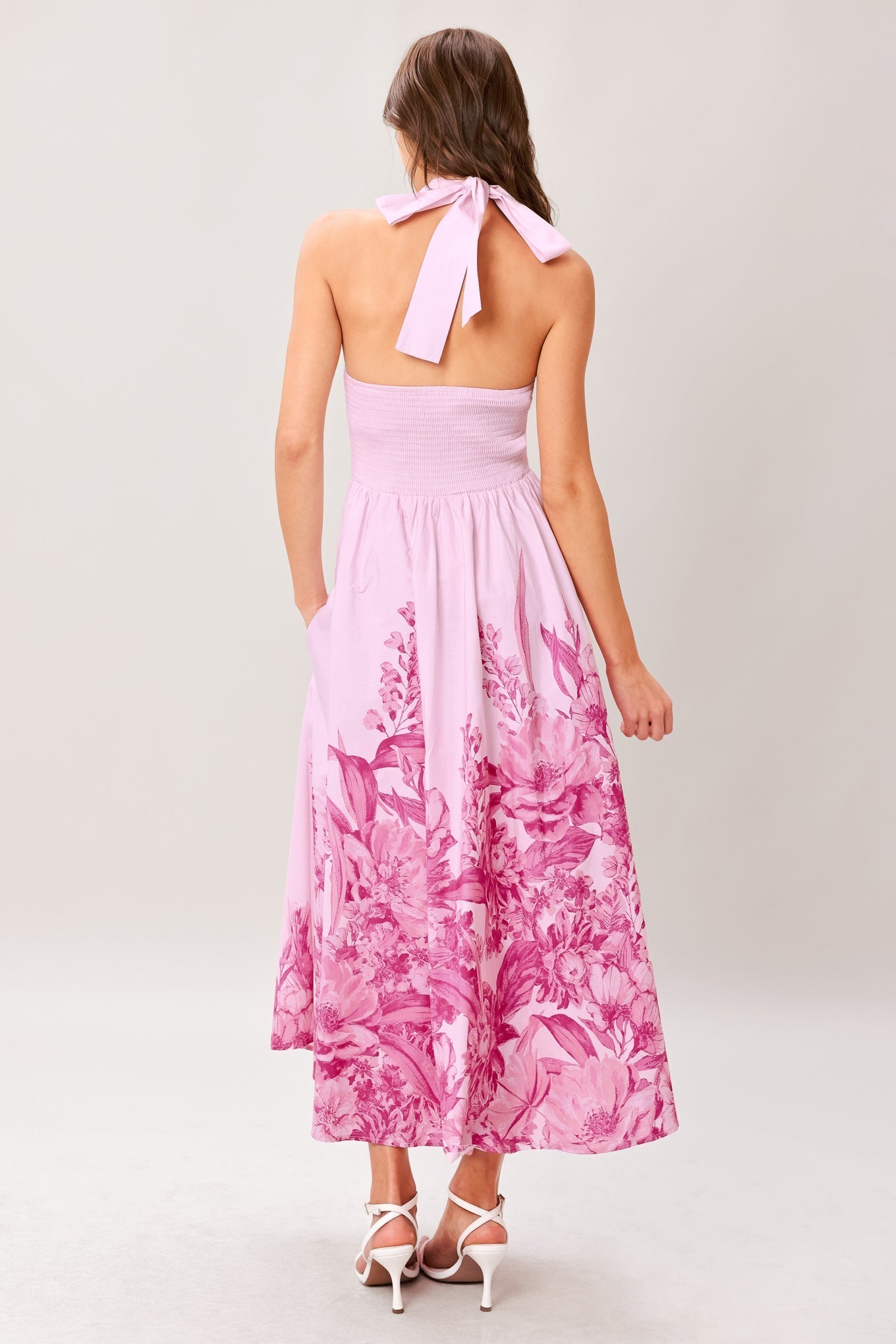 ROSELIGHT DREAM LIGHT PINK MIDI DRESS - FINAL SALE