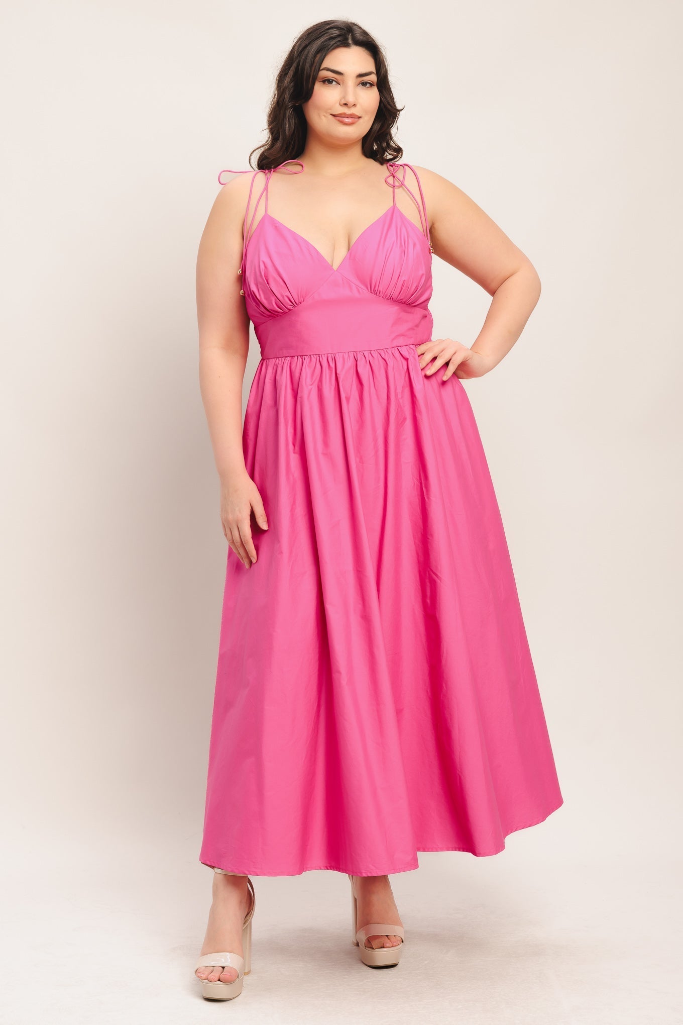 PRETTY IN PINK MIDI DRESS - FINAL SALE