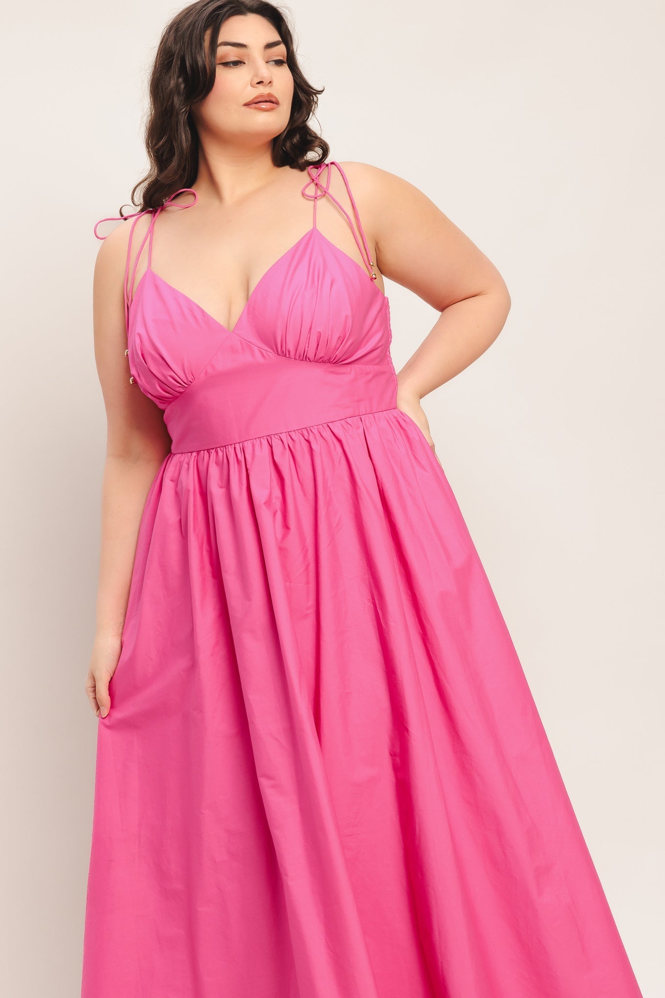 PRETTY IN PINK MIDI DRESS - FINAL SALE