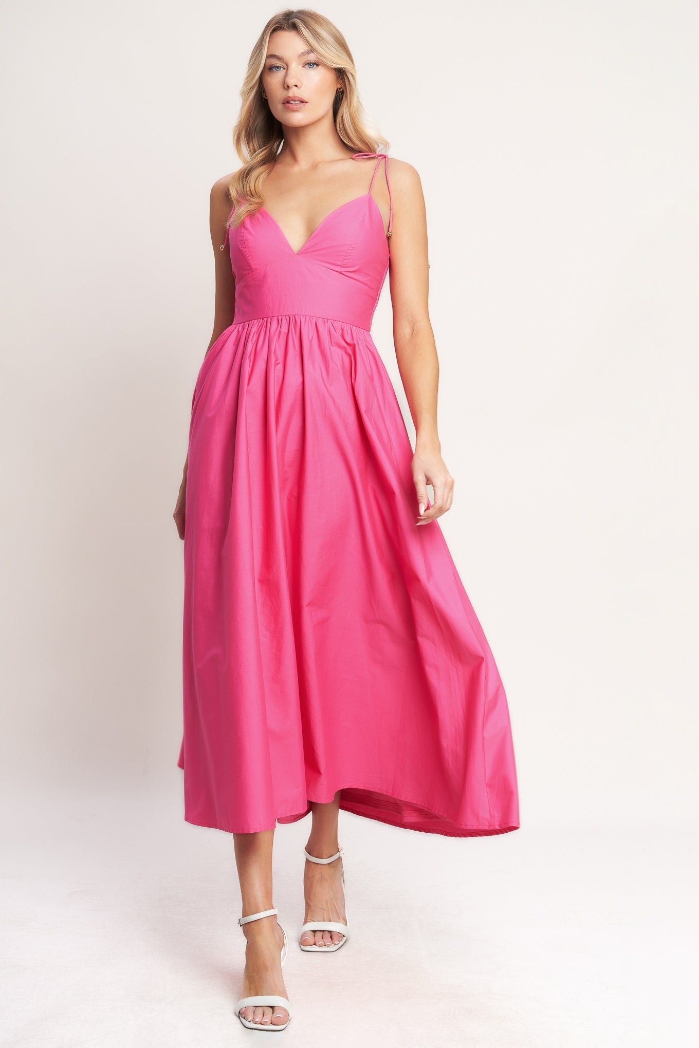 PRETTY IN PINK MIDI DRESS - FINAL SALE