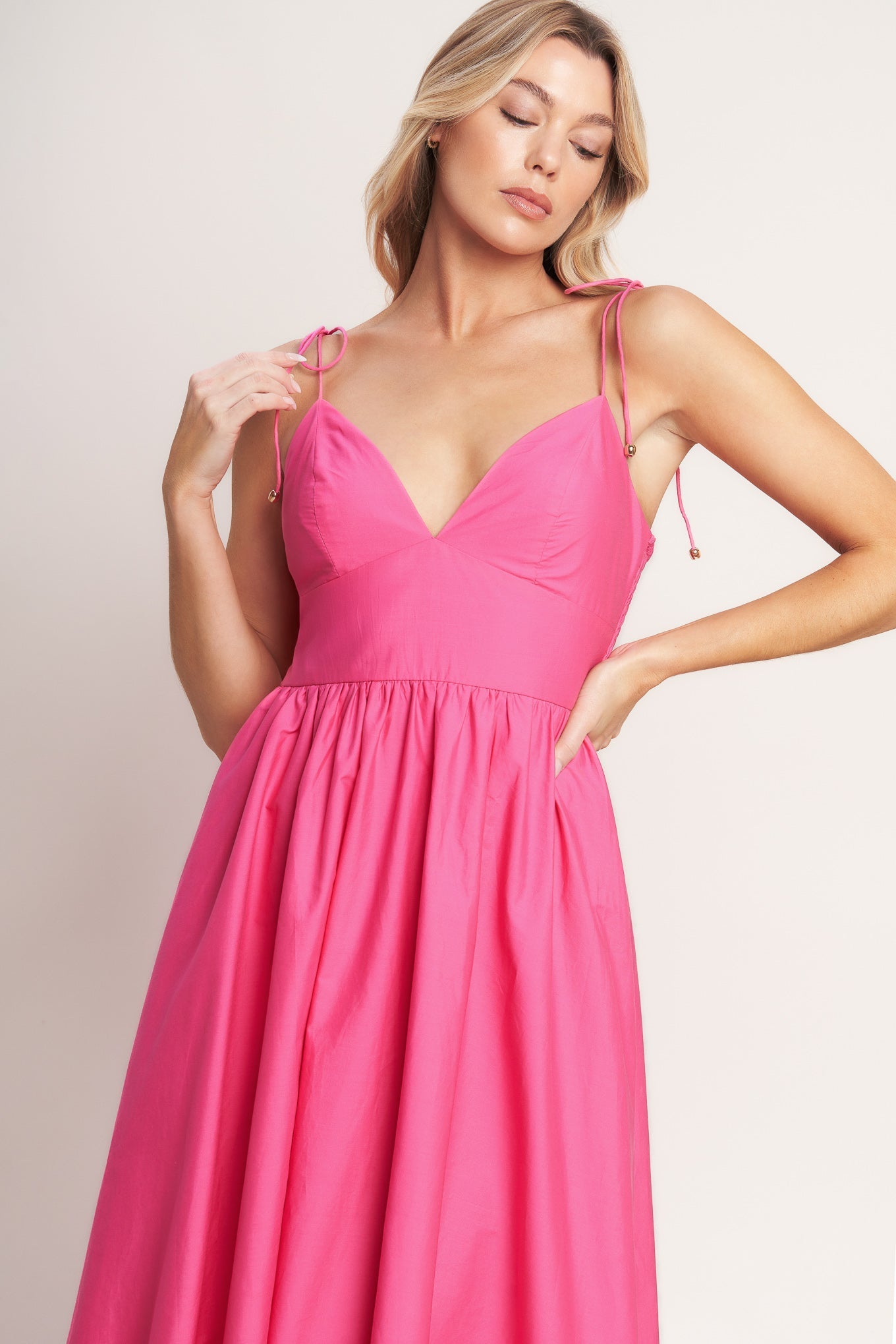 PRETTY IN PINK MIDI DRESS - FINAL SALE