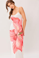 BLOOM STATEMENT POWER MESH CAMI MIDI DRESS - FINAL SALE