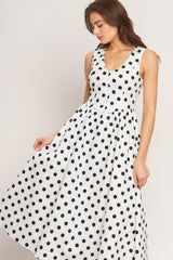 VINTAGE WHISPER POLKA DOT MIDI DRESS - FINAL SALE