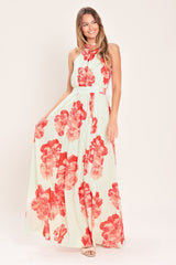 BLOOMING LOVE HALTER MAXI DRESS - FINAL SALE