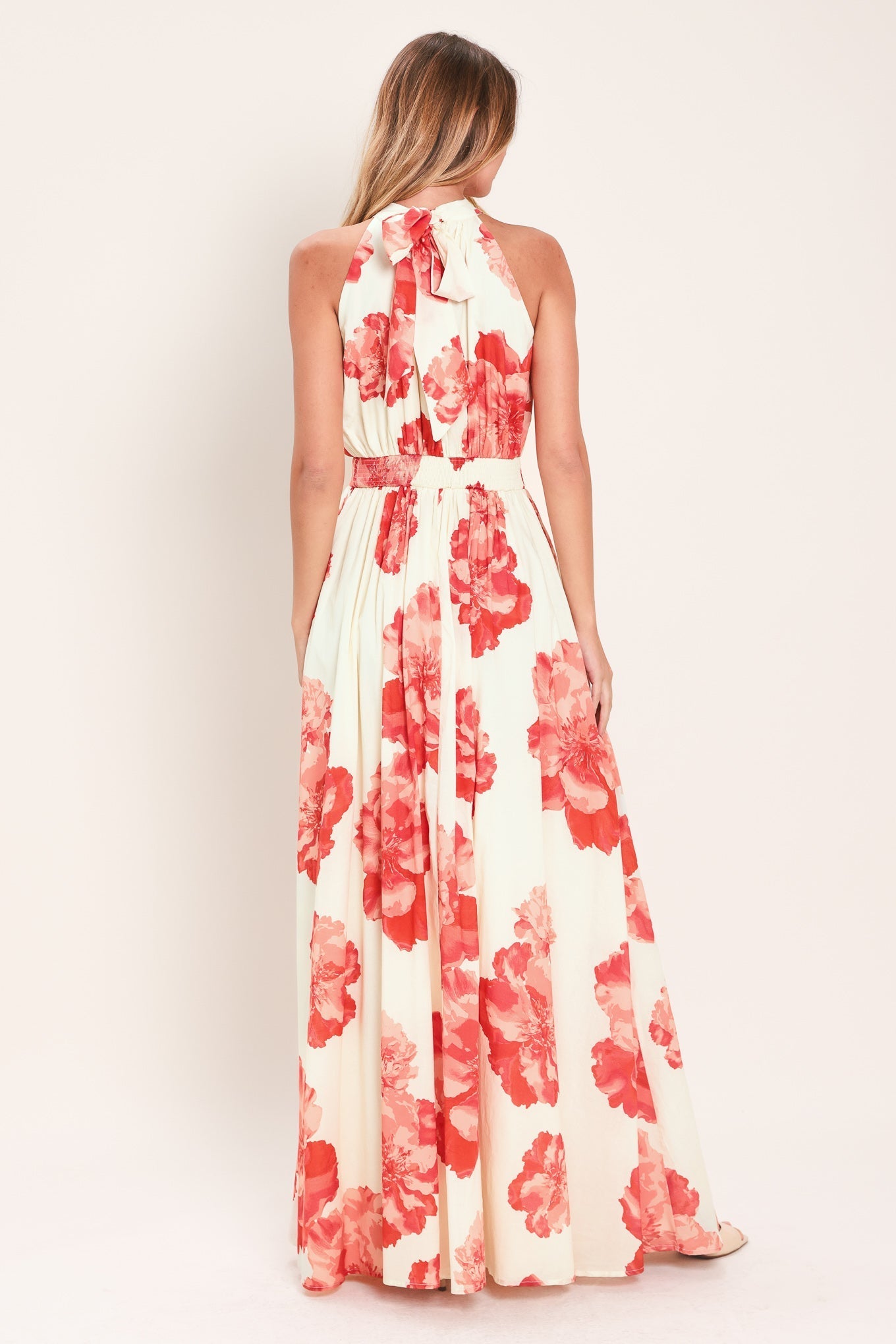 BLOOMING LOVE HALTER MAXI DRESS - FINAL SALE