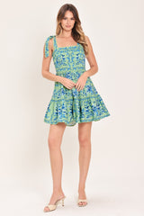 MINT BLOSSOM BABYDOLL MINI DRESS