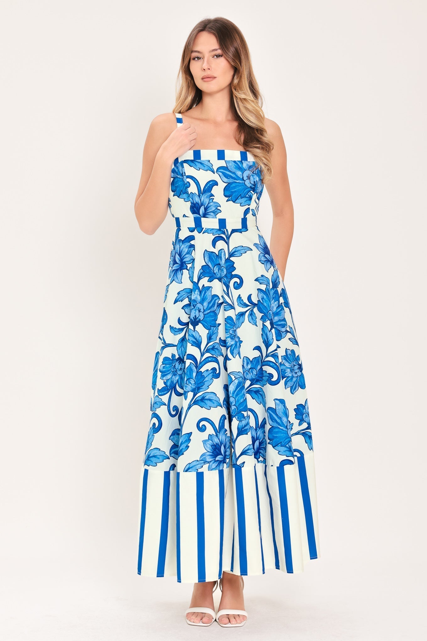 CAPRI GARDEN FLORAL MIDI DRESS