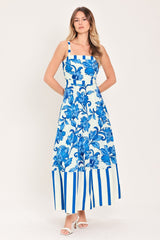 CAPRI GARDEN FLORAL MIDI DRESS