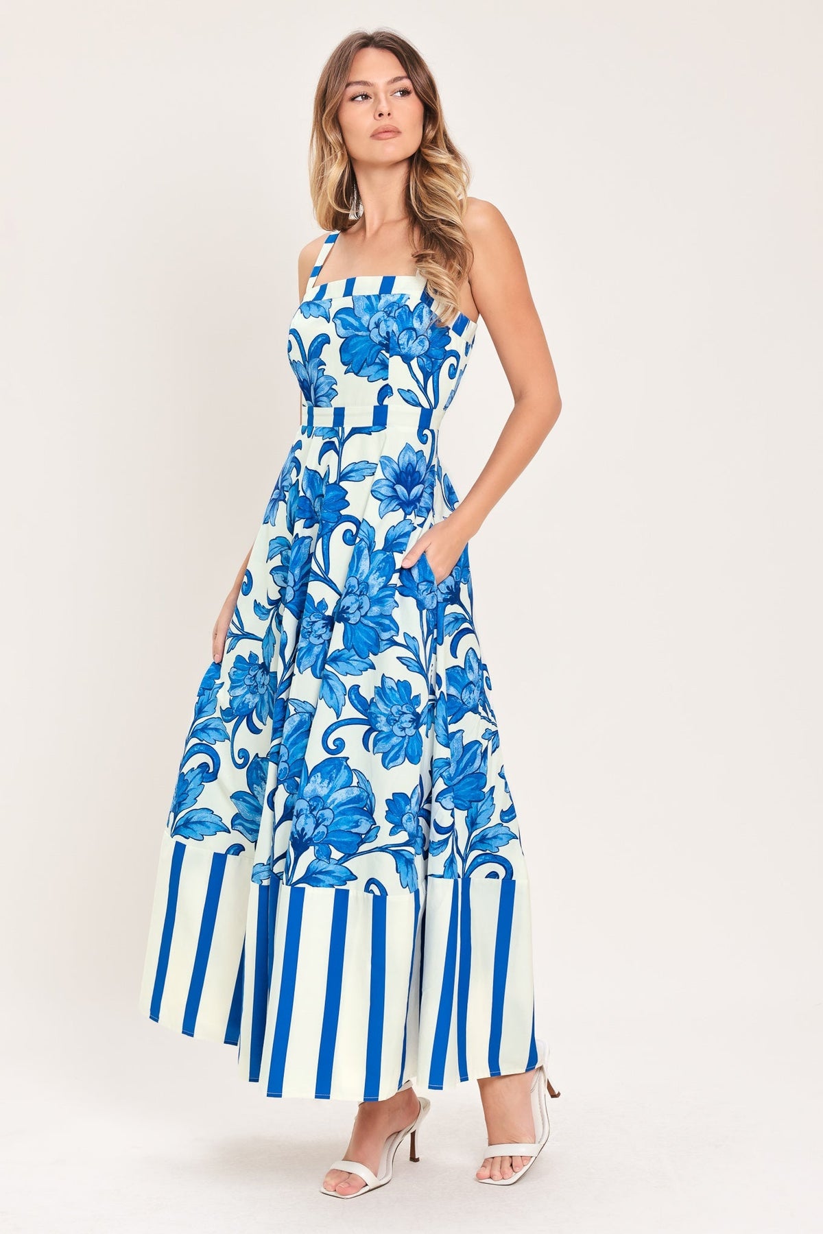 CAPRI GARDEN FLORAL MIDI DRESS
