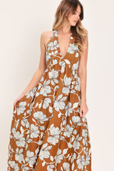 GOLDEN ISLE FLORAL MAXI DRESS