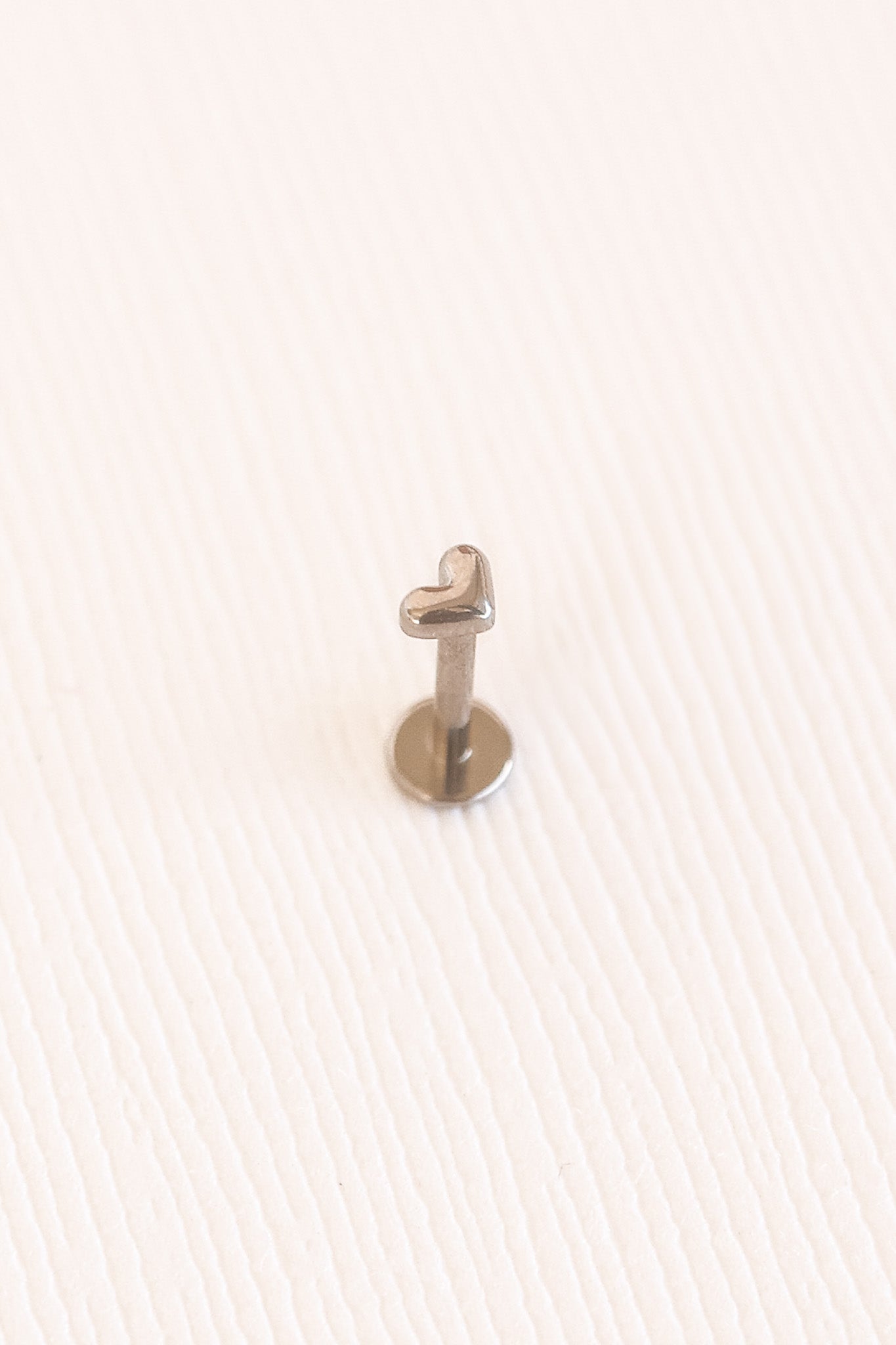 Tiny Heart Flat Back Stud Earring