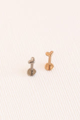 Tiny Heart Flat Back Stud Earring
