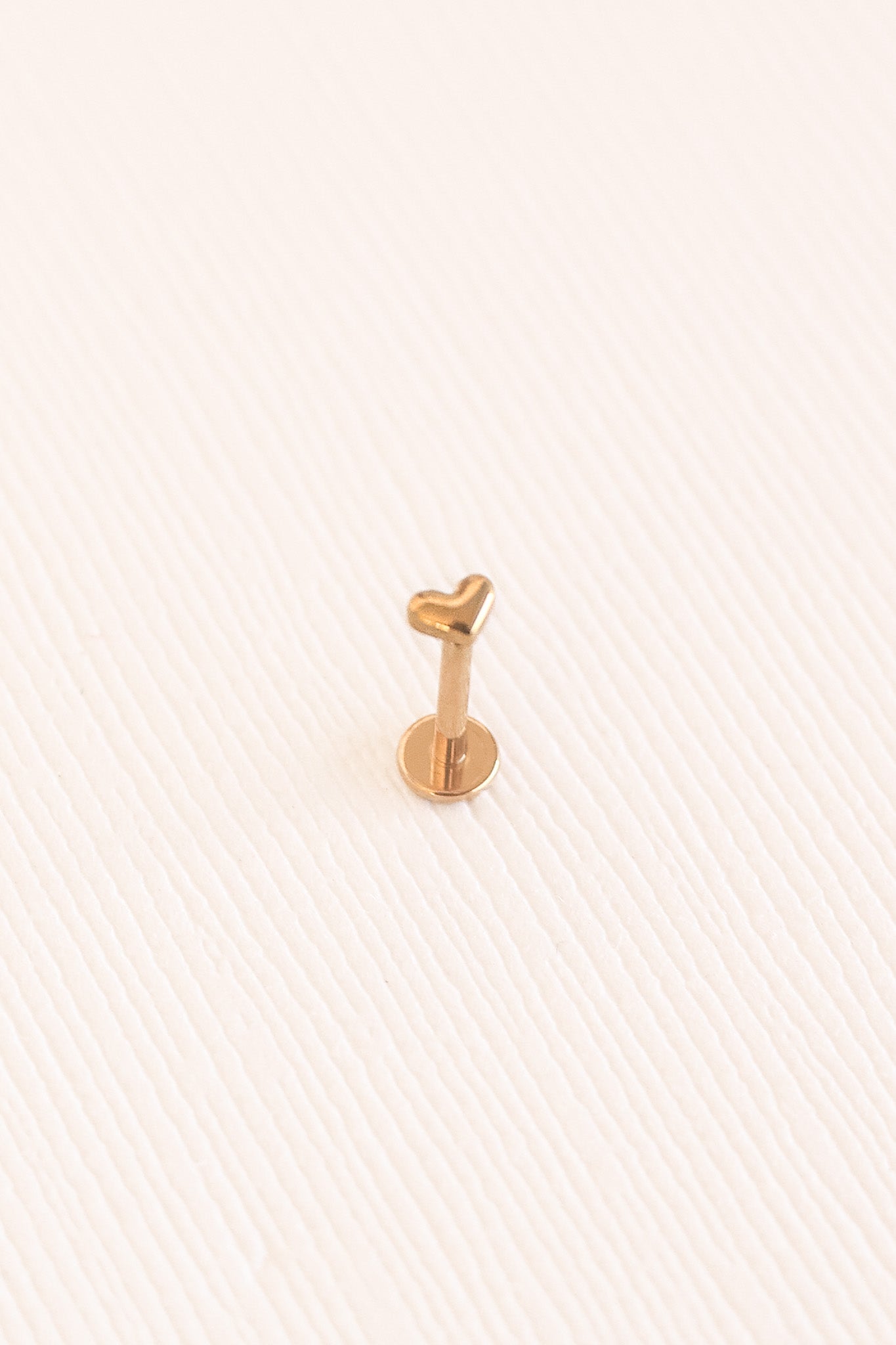 Tiny Heart Flat Back Stud Earring