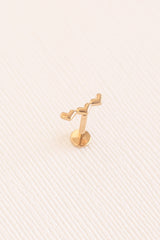 Heart Trio Flat Back Stud Earring