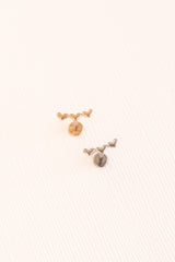 Heart Trio Flat Back Stud Earring