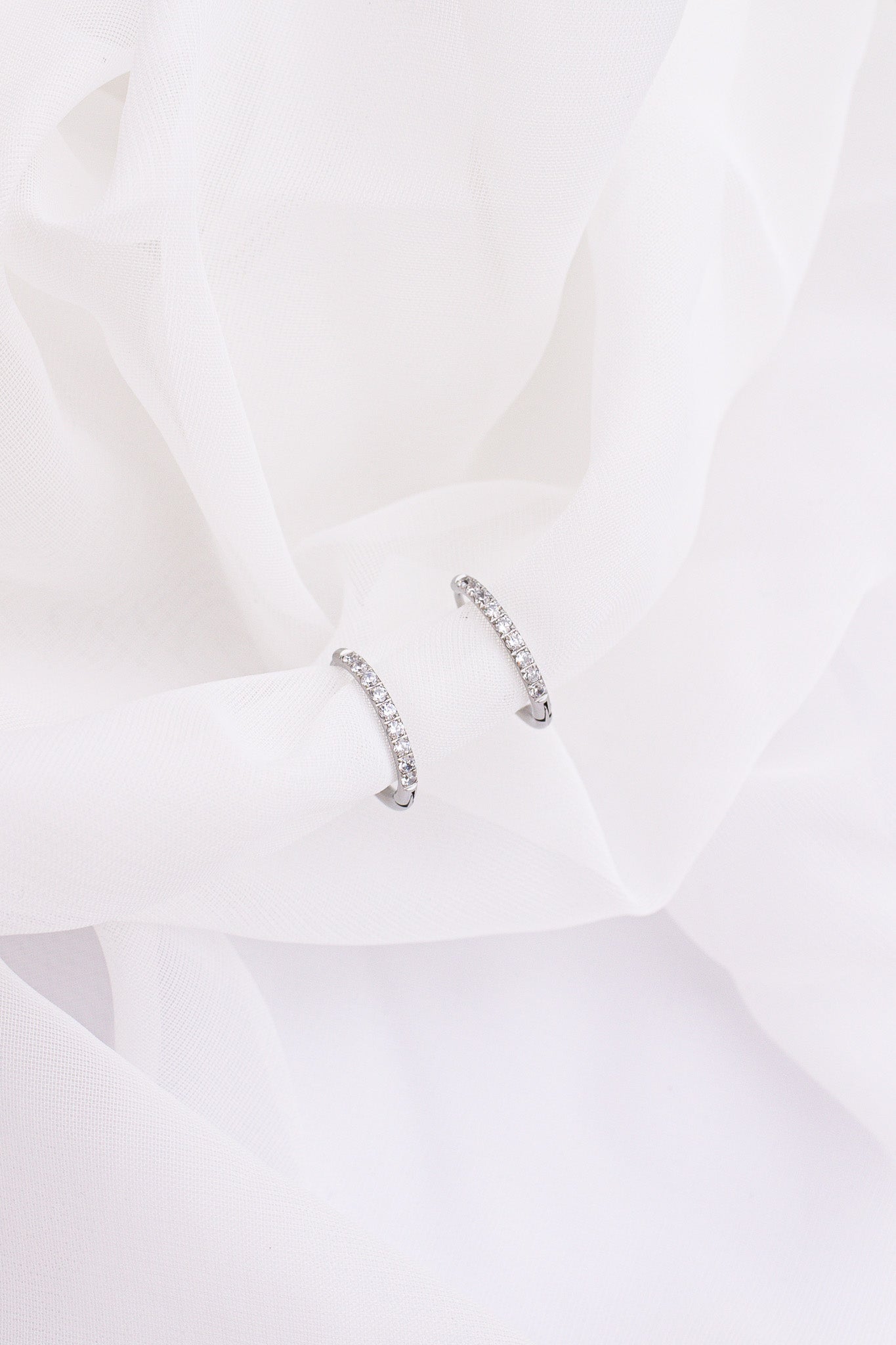 Mini Crystal Hoop Earring