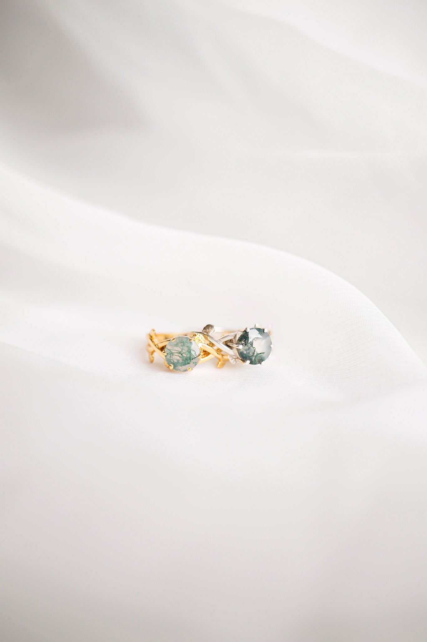 Willow Moss Agate Ring