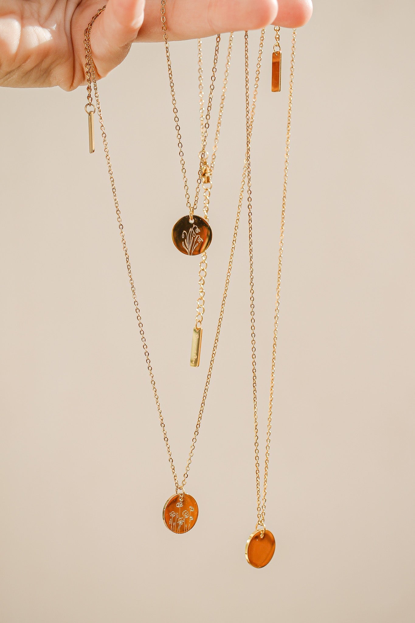 Birth Flower Pendant Necklace