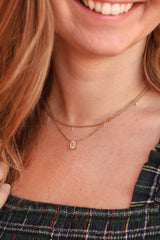 Mary Crystal Drop Necklace