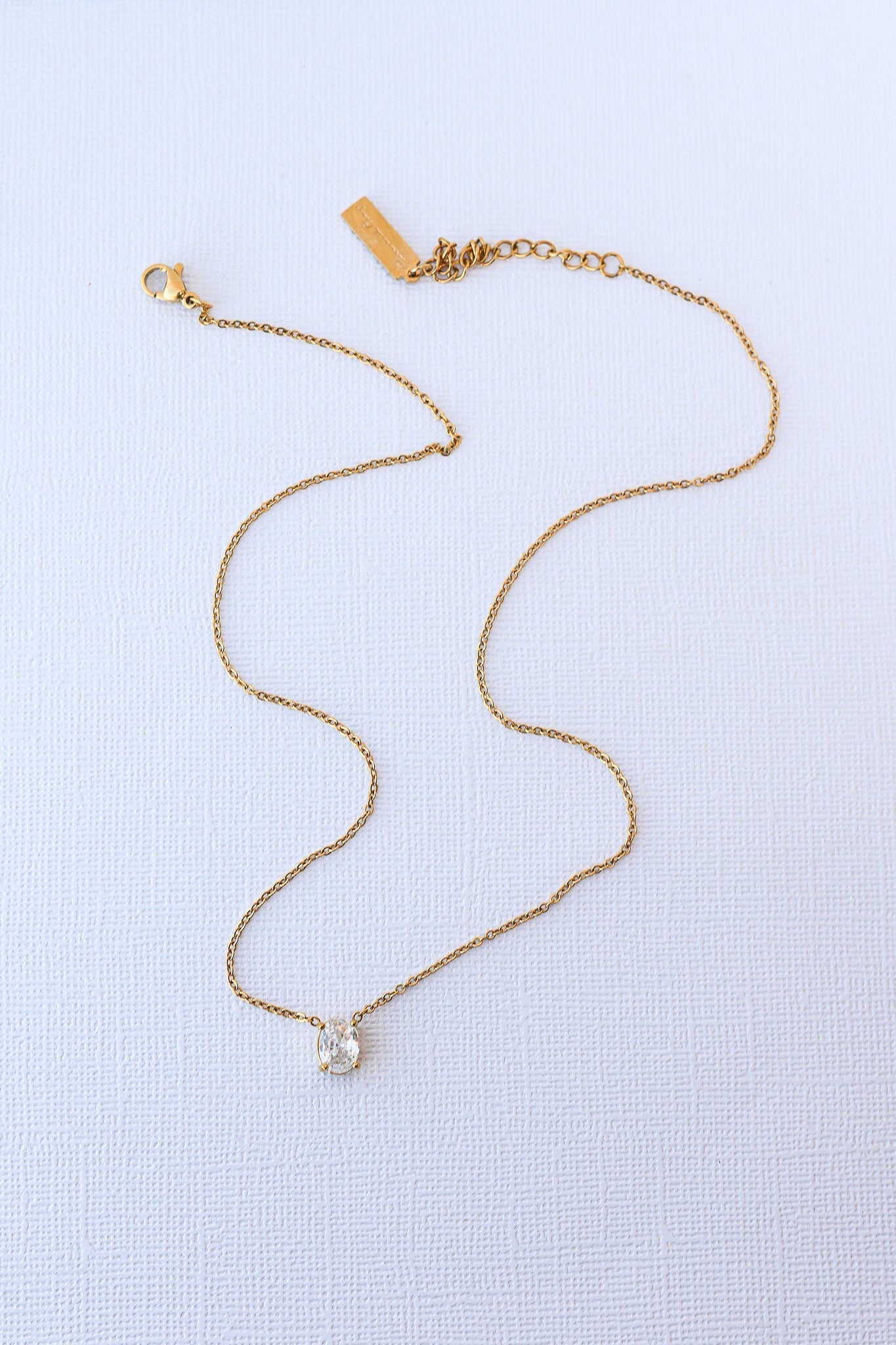Mary Crystal Drop Necklace