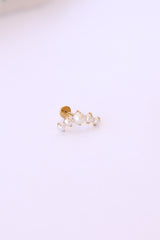 Hepburn Flat Back Pearl Stud Earring