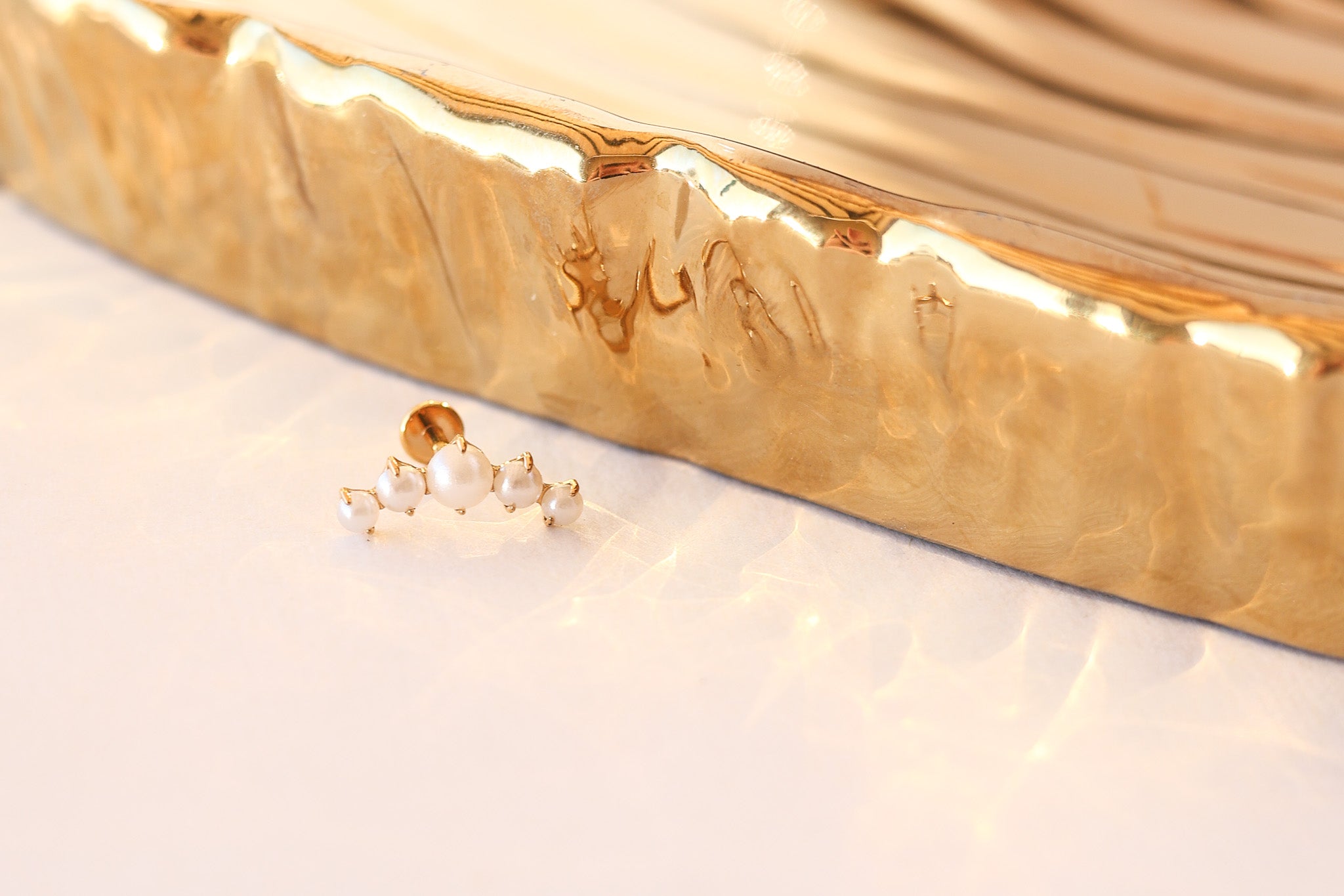 Hepburn Flat Back Pearl Stud Earring