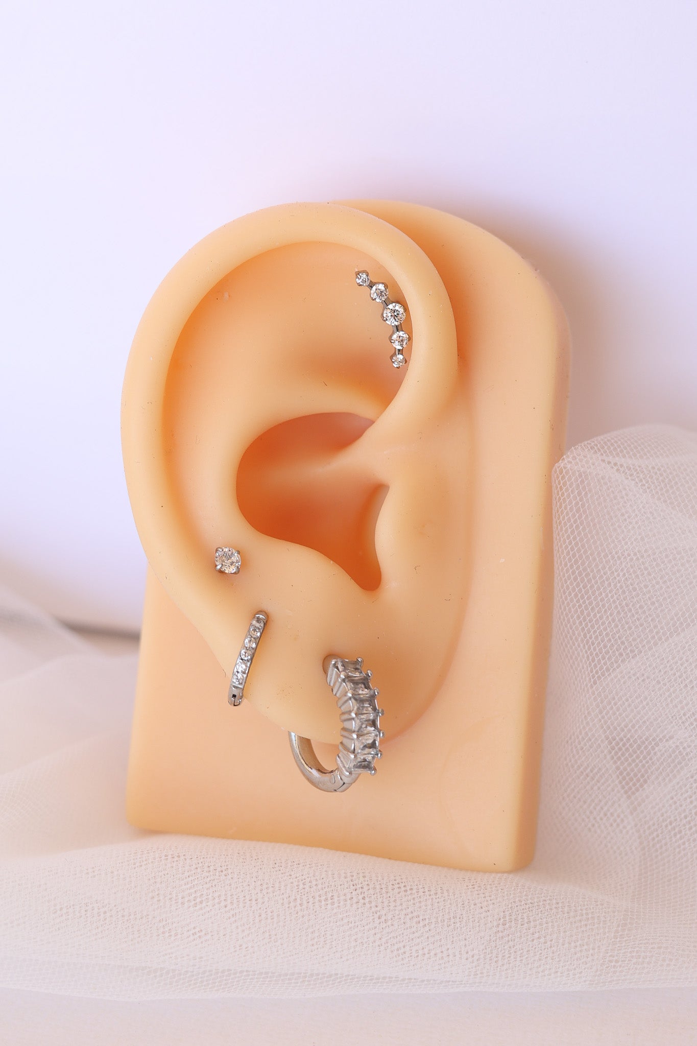 Monroe Flat Back Crystal Stud Earring