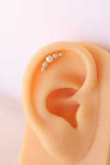Hepburn Flat Back Pearl Stud Earring