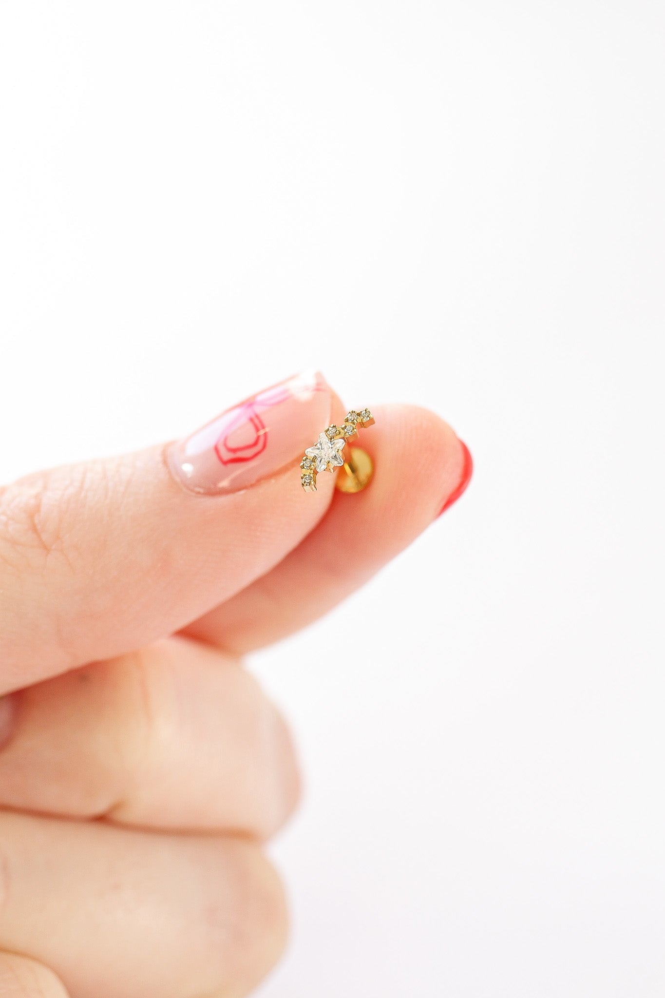 Star Cluster Flat Back Stud Earring