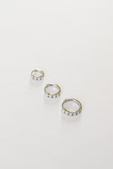 Micro Opal Hoop Earring