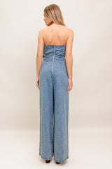 URBAN HARNESS DENIM JUMPSUIT - FINAL SALE