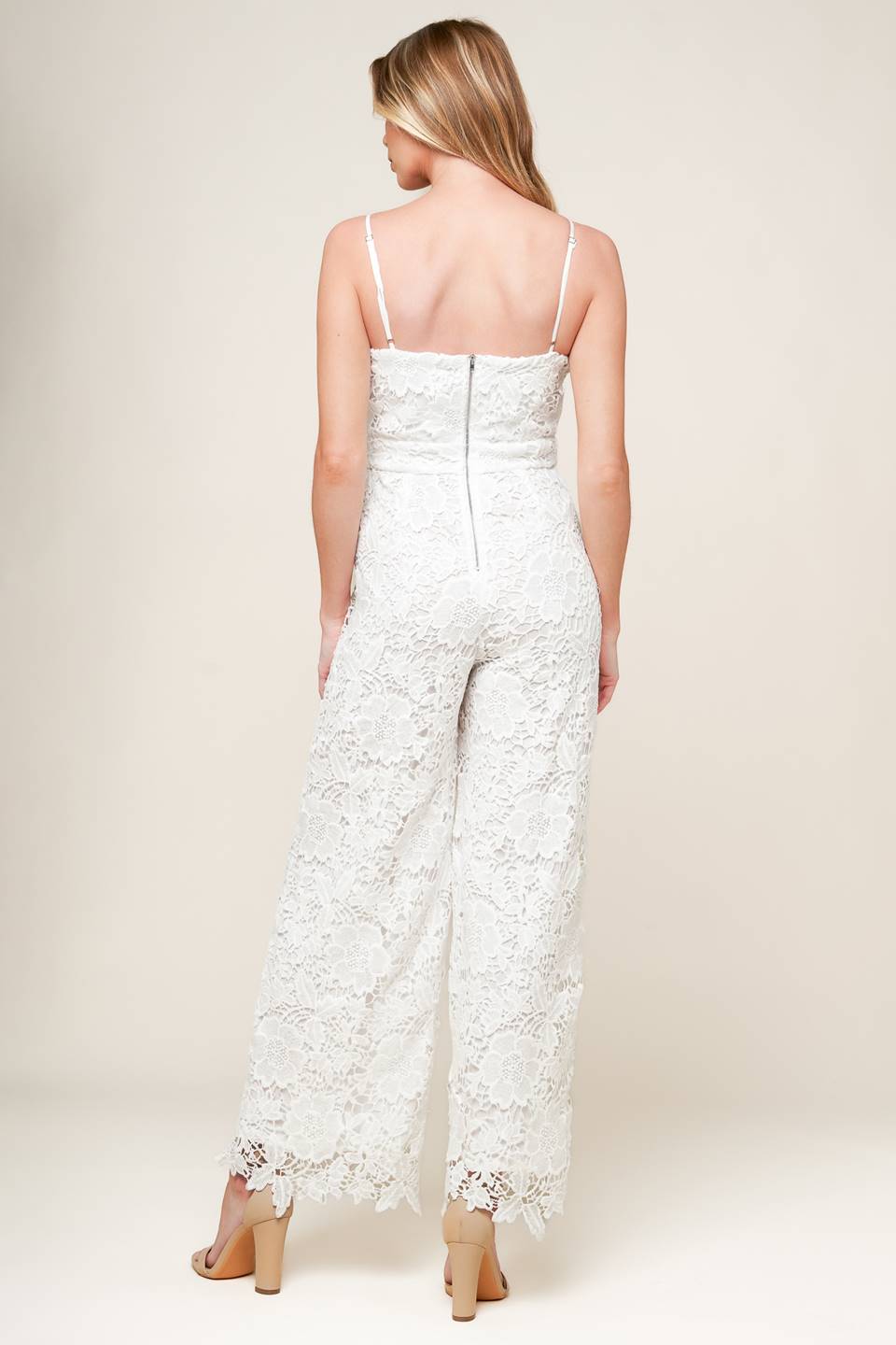 FOREVER YOURS - WHITE LACE BRIDAL JUMPSUIT