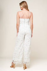 FOREVER YOURS - WHITE LACE BRIDAL JUMPSUIT