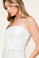 FOREVER YOURS - WHITE LACE BRIDAL JUMPSUIT