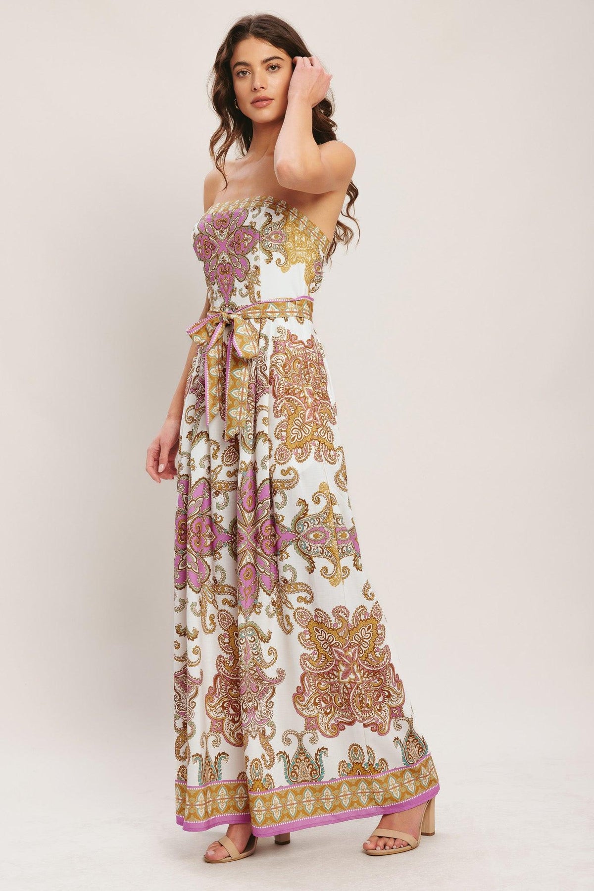 MEDITERRANEAN DREAM STRAPLESS JUMPSUIT