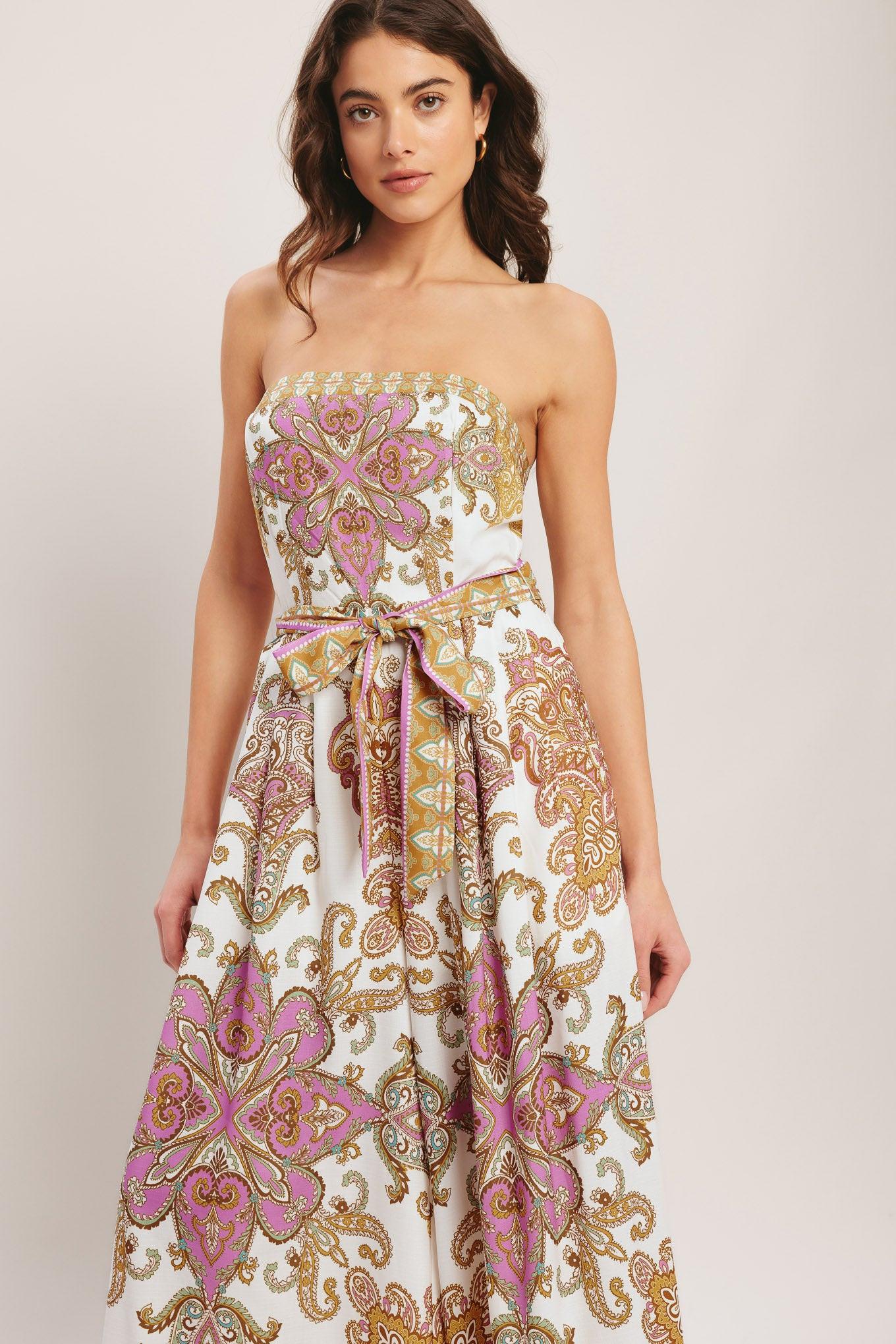 MEDITERRANEAN DREAM STRAPLESS JUMPSUIT