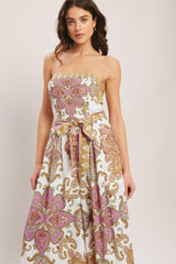 MEDITERRANEAN DREAM STRAPLESS JUMPSUIT