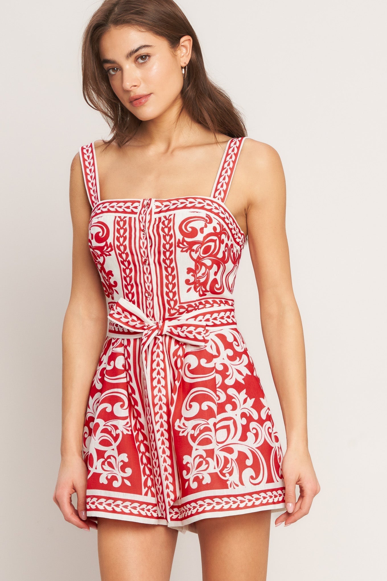 Size Large, EURO SUMMER WOVEN ROMPER - FINAL SALE