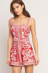 Size Large, EURO SUMMER WOVEN ROMPER - FINAL SALE