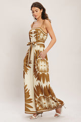 DESERT SUNBURST WIDE LEG JUMPSUIT - FINAL SALE