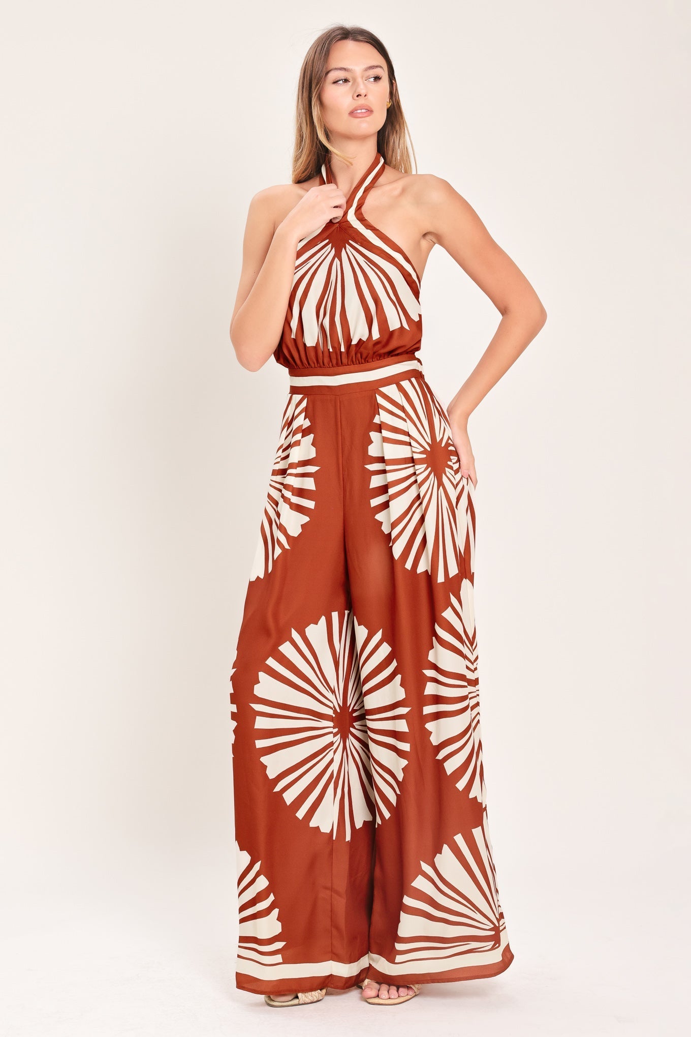 SUMMER RADIANCE TERRACOTTA JUMPSUIT